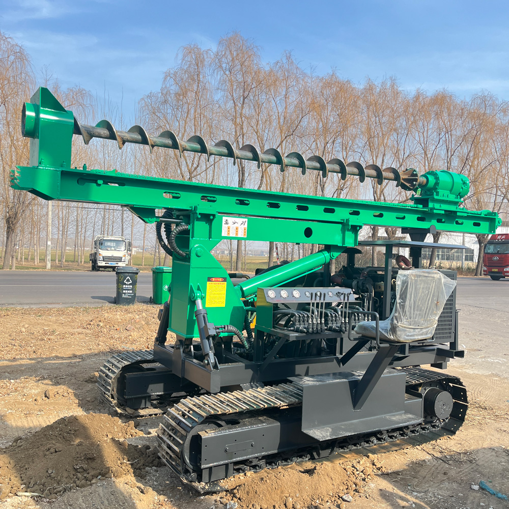 Chassis sobre esteiras e estrutura do mastro da PV390