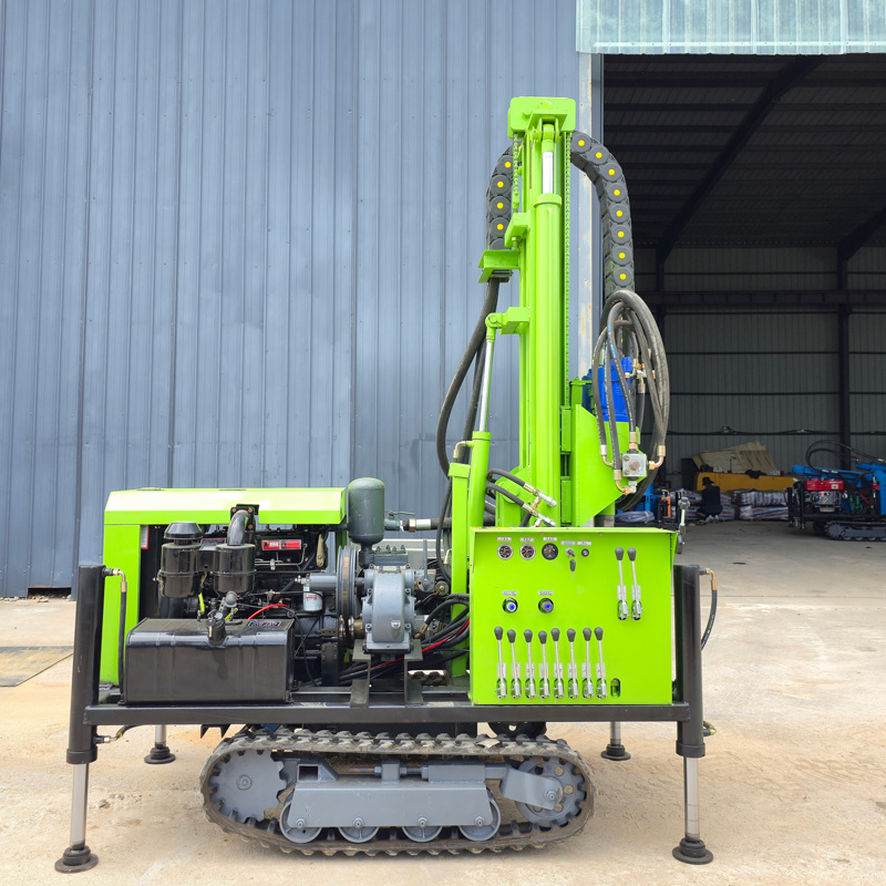 WR220SE Exibição completa da perfuratriz mini sobre esteiras para poços de água